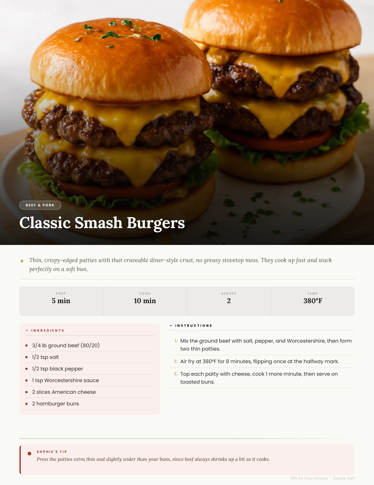 Beef recipe page